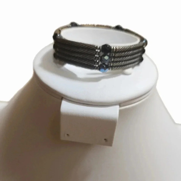Vintage Twisted Cable Renaissance Cuff  Bracelet - Picture 1 of 4